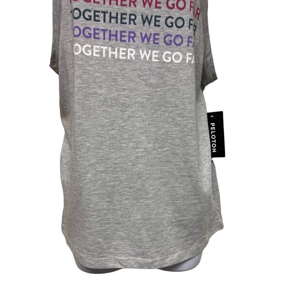 NEW! Peloton Go to Racer Tank Grey Together We Go Far Shirt Women's Medium - Picture 4 of 12